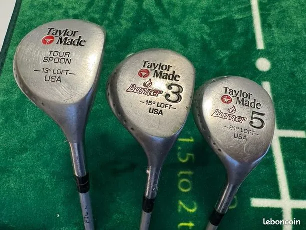 Golf Bois de parcours / TaylorMade Burner / lot de 3 bois métal assortis graphite